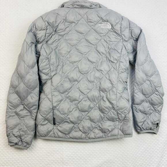 The North Face Quilted Girls Size Large 12 Gray Aconcagua Jacket Coat - Picture 3 of 9